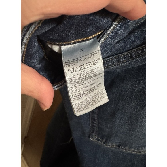 Old Navy Jeans High Rise OG Straight Women Size 22 Denim Blue Button Fly Holes - Picture 8 of 8